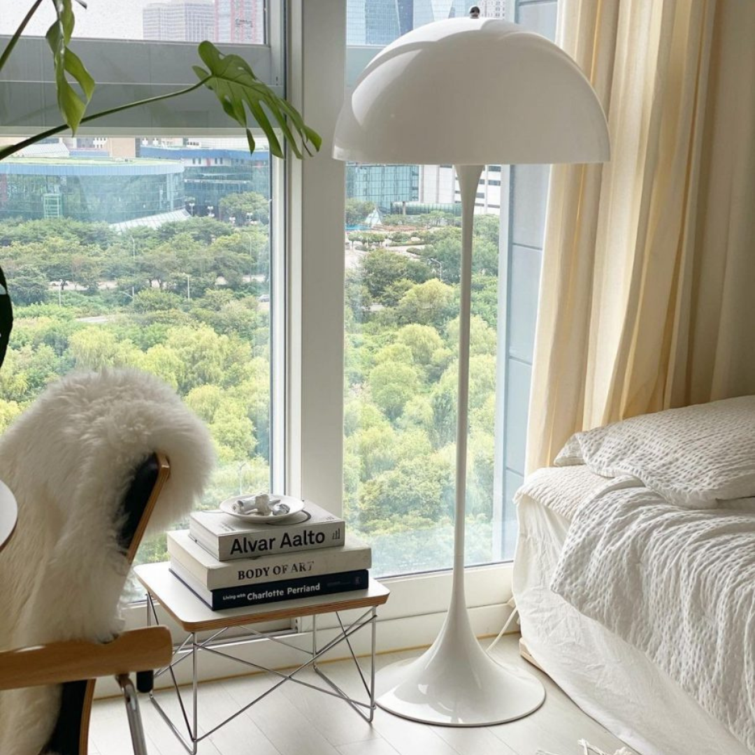 Modern White Floor Lamp for Living Room