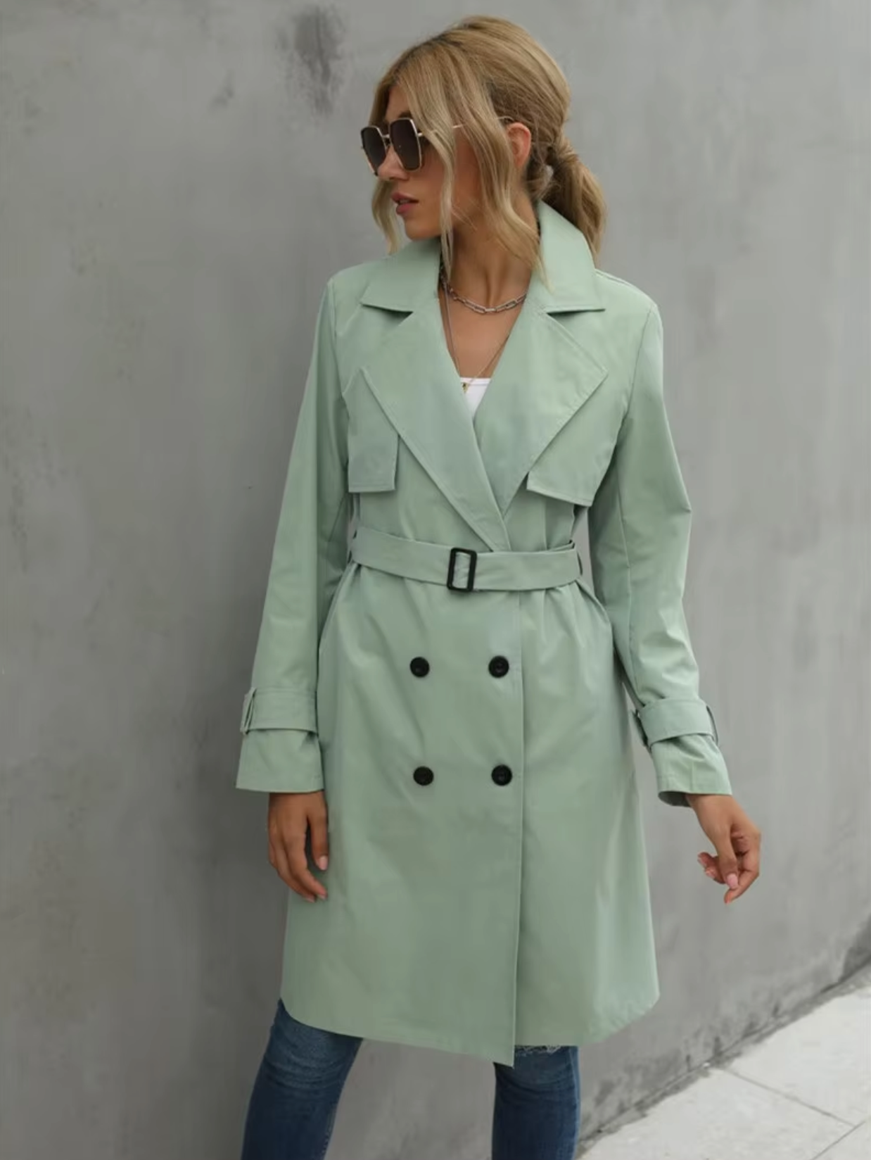 Darcey | Women’s Double-Breasted Trench Coat