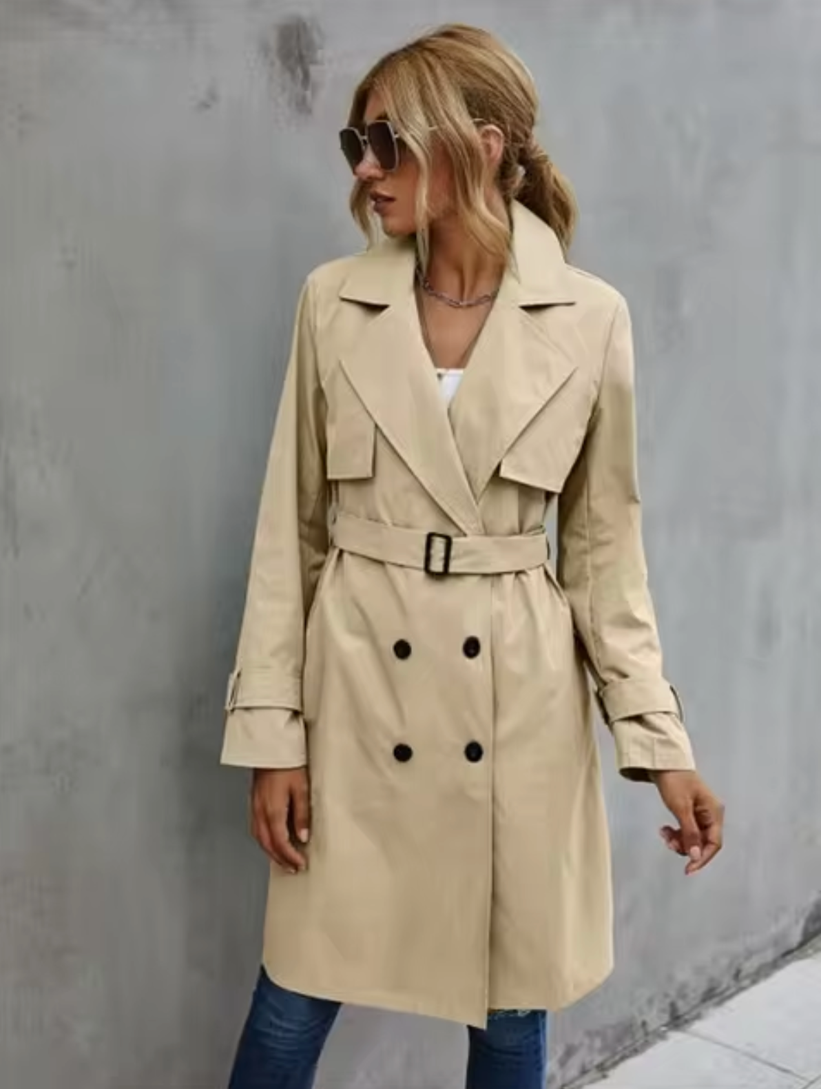 Darcey | Women’s Double-Breasted Trench Coat