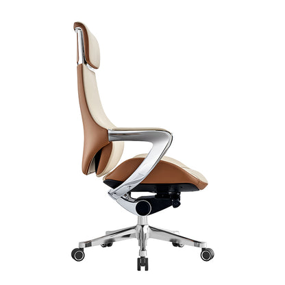 Executive leather office chair – modern design, padded seat