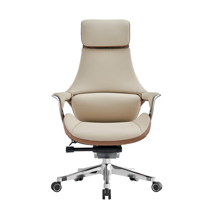 Executive leather office chair – modern design, padded seat