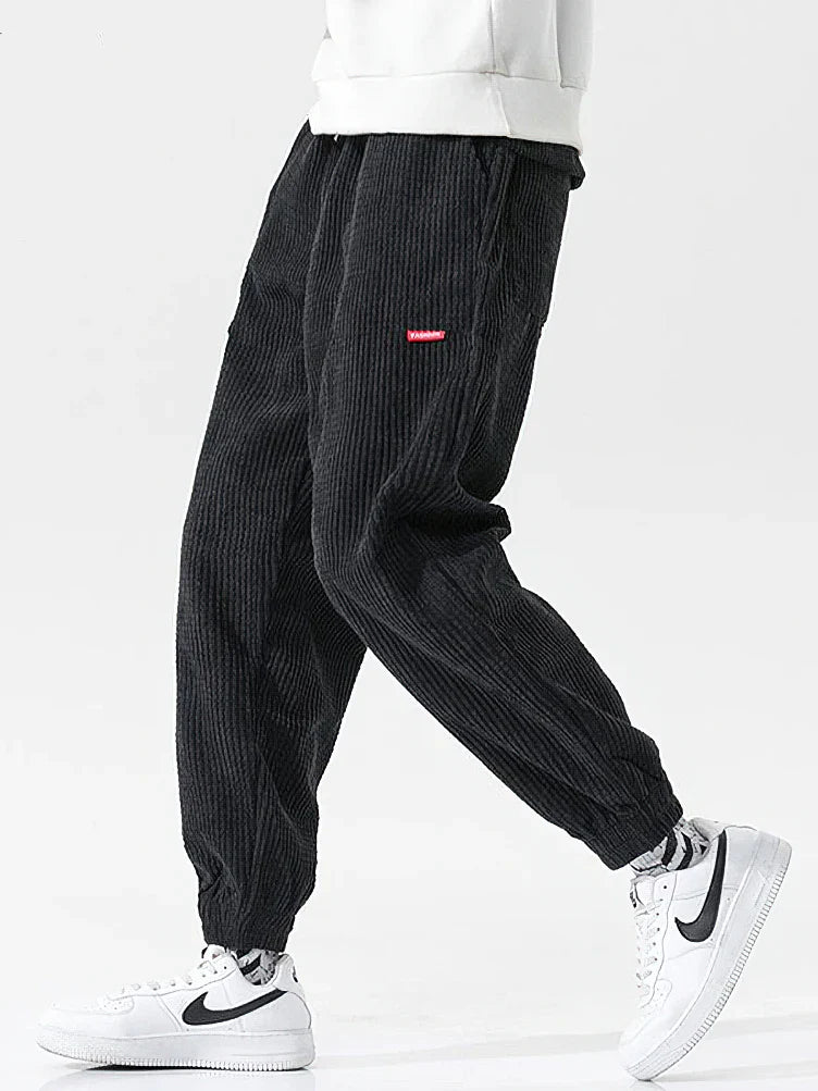 Charles | Men’s Fashionable Ribbed Loose Fit Pants