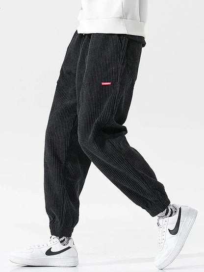 Charles | Men’s Fashionable Ribbed Loose Fit Pants