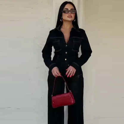 Eleanor | Women’s Winter Denim Jacket and Pants Set