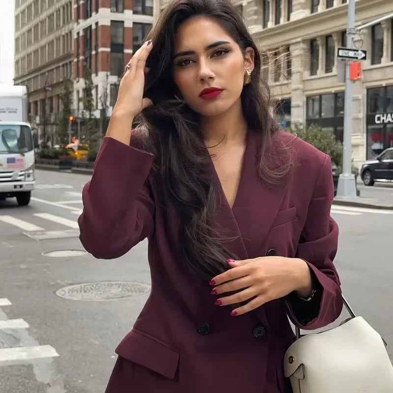 Bianca | Women’s Double-Breasted Blazer with Pockets