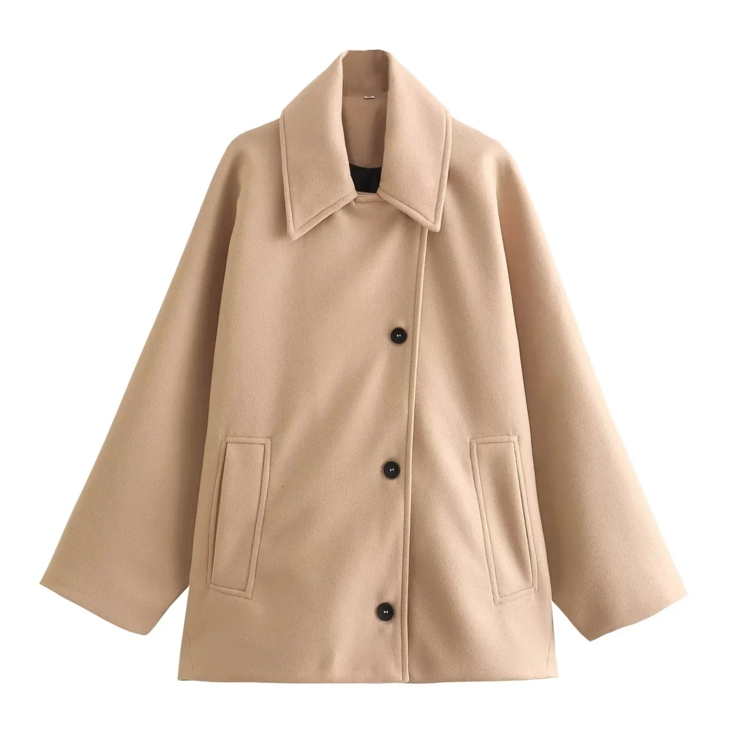 Bethany | Women’s Oversized Button-Up Coat with Pockets