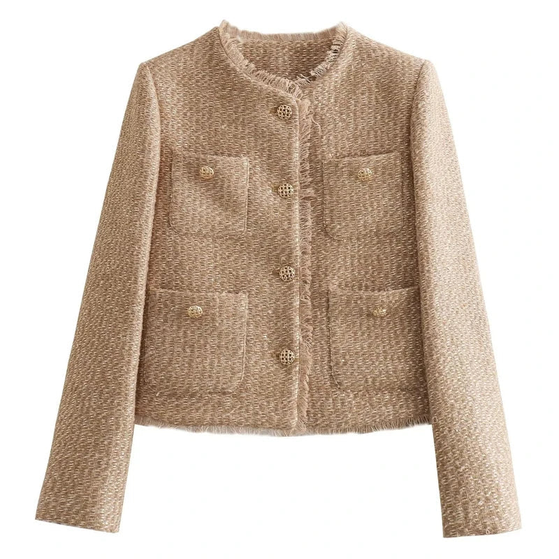 Elizabeth | Elegant Women's Tweed Button-Down Jacket