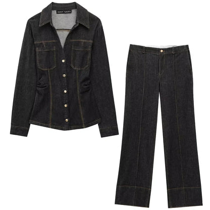 Eleanor | Women’s Winter Denim Jacket and Pants Set