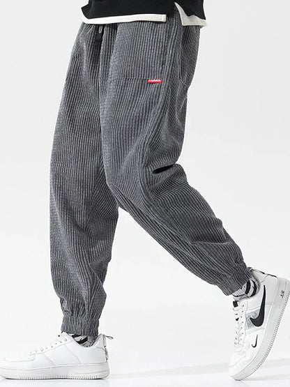 Charles | Men’s Fashionable Ribbed Loose Fit Pants