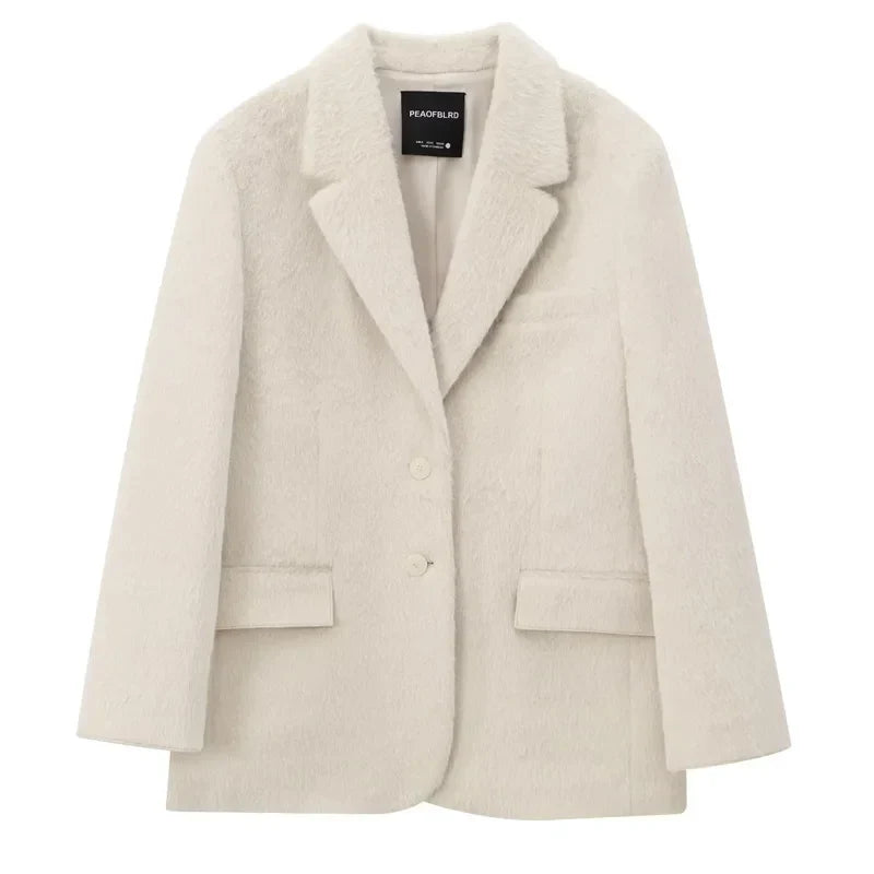Charlotte | Elegant Fleece Blazer Coat for Women