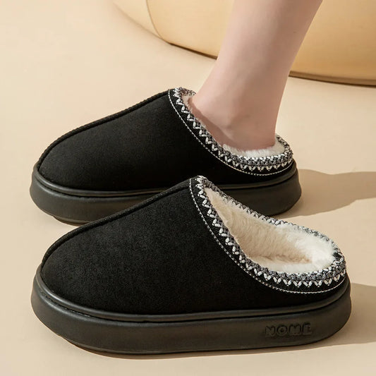 Chloe | Women’s Plush Fur Slip-On Slippers
