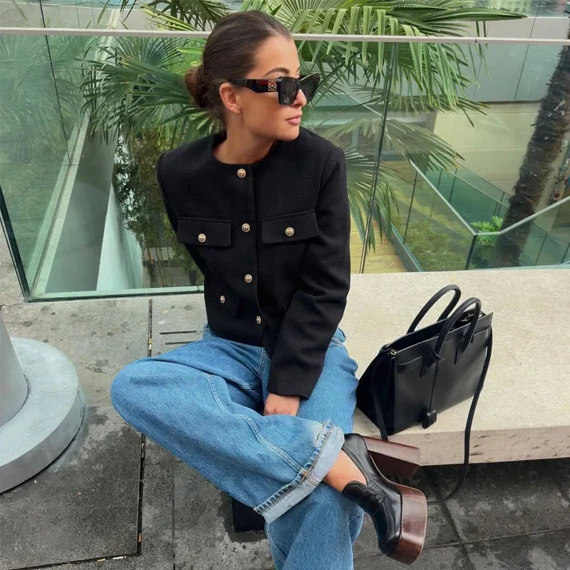 Poppy | Women’s Button-Up Jacket with Front Pockets