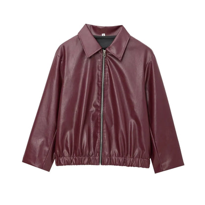 Millie | Stylish Women’s Faux Leather Zip Jacket