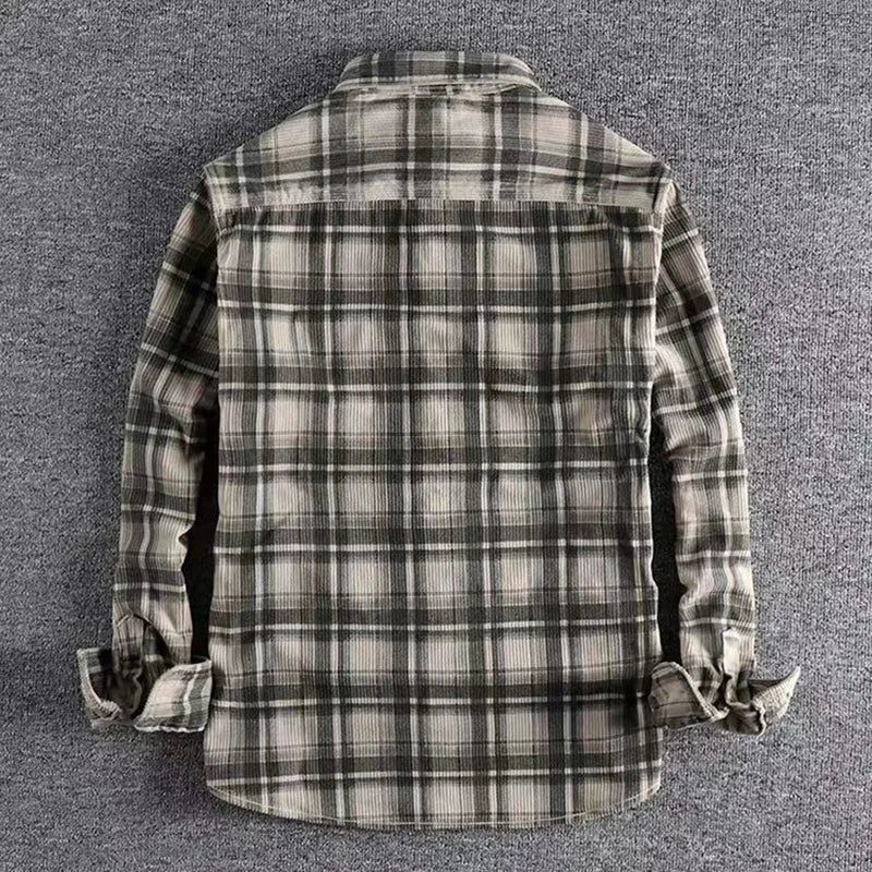 Michael | Men's Plaid Button Down Shirt with Pockets