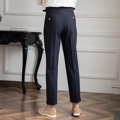 Elliot | Men’s Pleated Trousers with Belt